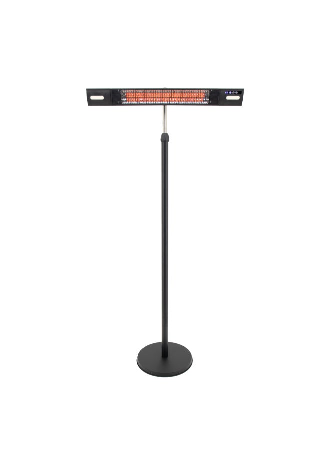 موقد كهربائي خارجي بقدرة 2000 واط مع إضاءة ال اي دي اللون الأسود 99 x 51 x 26 ملم ZHQ2580-RMLED-S